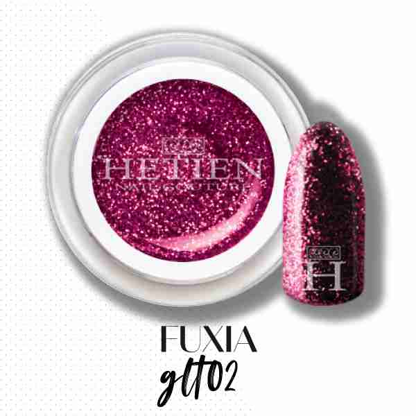 Gel Color Glitter Fucsia Fuxia